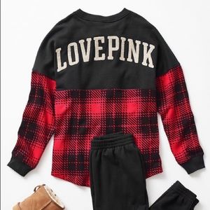 New! Pink VS varsity crew sweatshirt